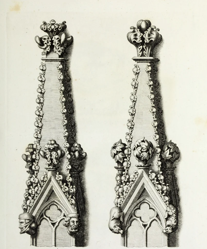 An illustration from Gothic ornaments in the cathedral church of York, 1795, leaf 60