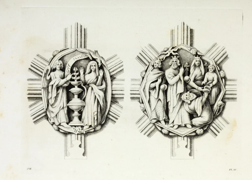 An illustration from Gothic ornaments in the cathedral church of York, 1795, leaf 66