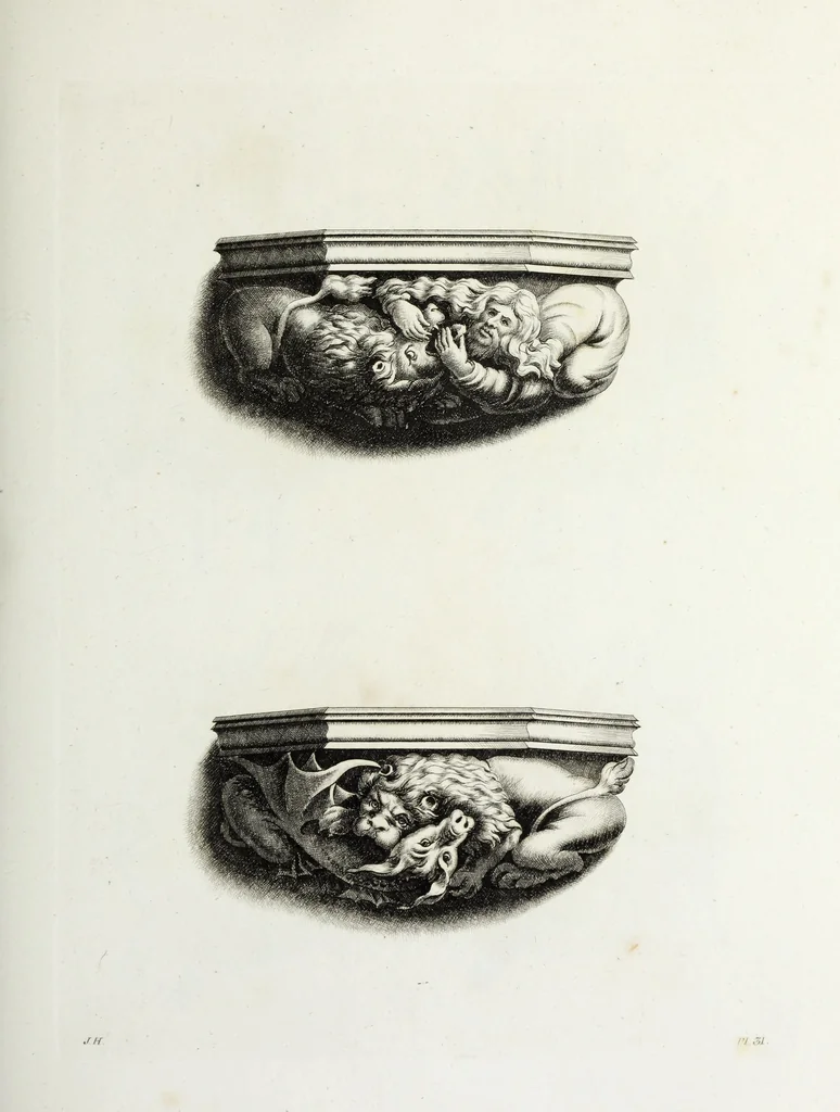 An illustration from Gothic ornaments in the cathedral church of York, 1795, leaf 76