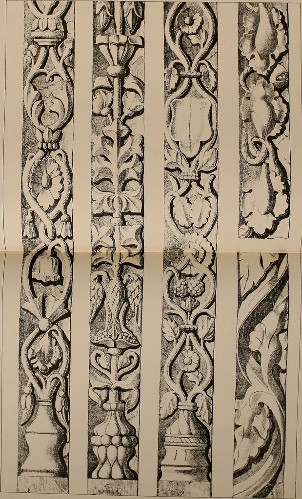 An illustration from Gothic ornaments, selected from various ancient buildings in England and France : exhibiting numerous specimens of every description of decorative detail, from the XIth. to the beginning of the XVIth. cent., 1900, leaf 113