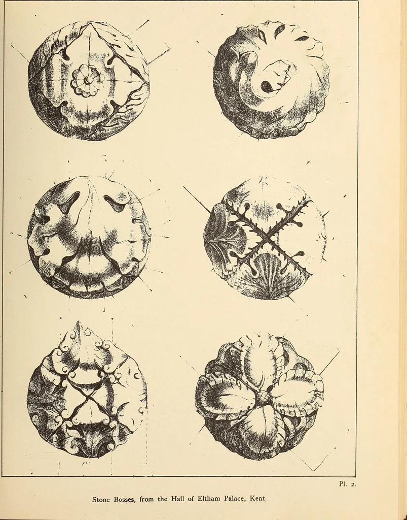 An illustration from Gothic ornaments, selected from various ancient buildings in England and France : exhibiting numerous specimens of every description of decorative detail, from the XIth. to the beginning of the XVIth. cent., 1900, leaf 13