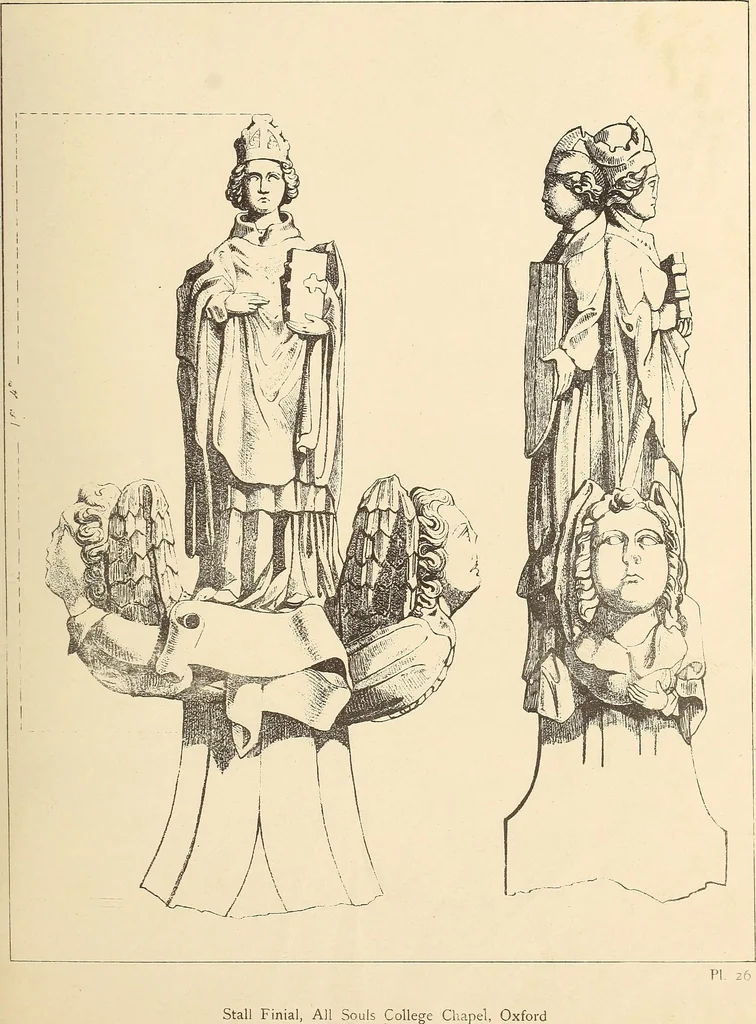 An illustration from Gothic ornaments, selected from various ancient buildings in England and France : exhibiting numerous specimens of every description of decorative detail, from the XIth. to the beginning of the XVIth. cent., 1900, leaf 61