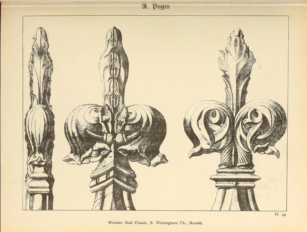An illustration from Gothic ornaments, selected from various ancient buildings in England and France : exhibiting numerous specimens of every description of decorative detail, from the XIth. to the beginning of the XVIth. cent., 1900, leaf 67