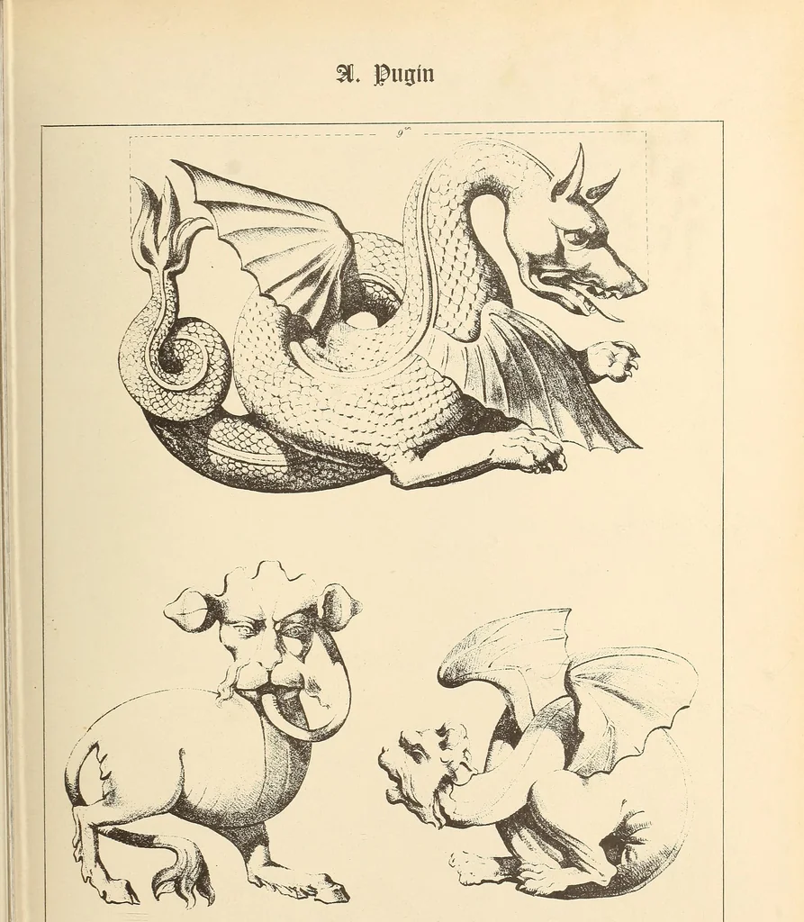An illustration from Gothic ornaments, selected from various ancient buildings in England and France : exhibiting numerous specimens of every description of decorative detail, from the XIth. to the beginning of the XVIth. cent., 1900, leaf 75