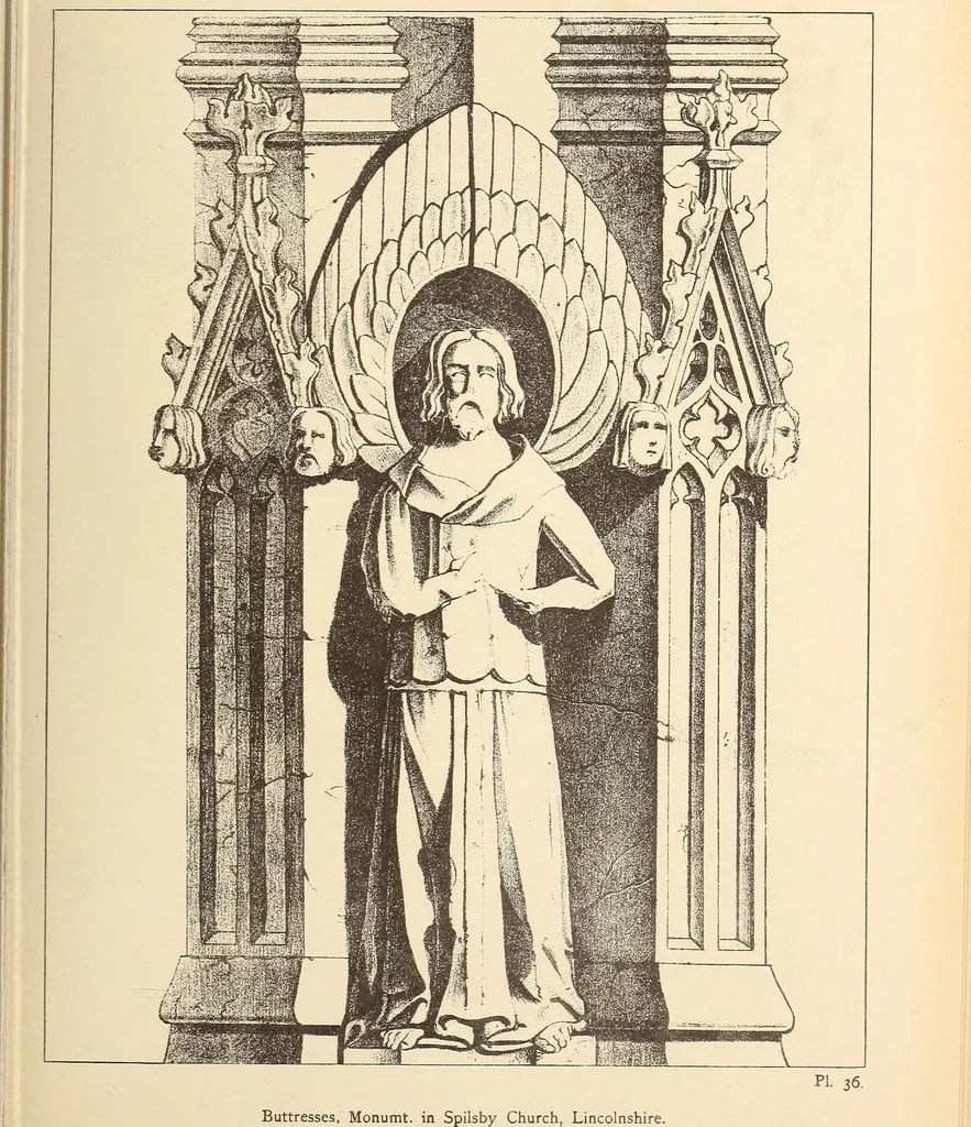 An illustration from Gothic ornaments, selected from various ancient buildings in England and France : exhibiting numerous specimens of every description of decorative detail, from the XIth. to the beginning of the XVIth. cent., 1900, leaf 81