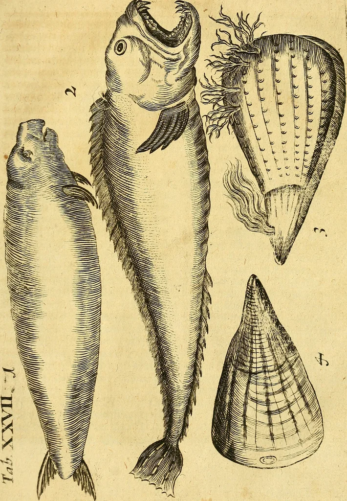 An illustration from Gottorffische Kunst-Kammer : worinnen allerhand ungemeine Sachen, so theils die Natur, theils künstliche Hände hervor gebracht und bereitet : vor diesem aus allen vier Theilen der Welt zusammen getragen, und vor einigen Jahren beschrieben, auch mit behörigen Kupffern gezieret, 1674, leaf 122