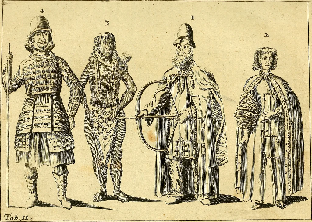 An illustration from Gottorffische Kunst-Kammer : worinnen allerhand ungemeine Sachen, so theils die Natur, theils künstliche Hände hervor gebracht und bereitet : vor diesem aus allen vier Theilen der Welt zusammen getragen, und vor einigen Jahren beschrieben, auch mit behörigen Kupffern gezieret, 1674, leaf 24