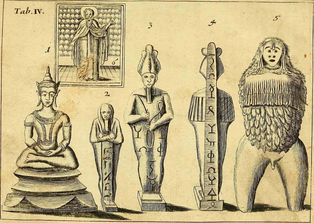 An illustration from Gottorffische Kunst-Kammer : worinnen allerhand ungemeine Sachen, so theils die Natur, theils künstliche Hände hervor gebracht und bereitet : vor diesem aus allen vier Theilen der Welt zusammen getragen, und vor einigen Jahren beschrieben, auch mit behörigen Kupffern gezieret, 1674, leaf 30