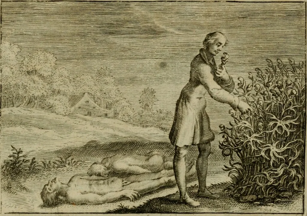An illustration from Emblemata Florentii Schoonhovii I.C. Goudani, partim moralia, partim etiam civilia. Cum latiori eorundem ejusdem auctoris interpretatione. Accedunt et alia quaedam poëmatia in alijs poëmatum suorum libris non contenta, 1618, leaf 130