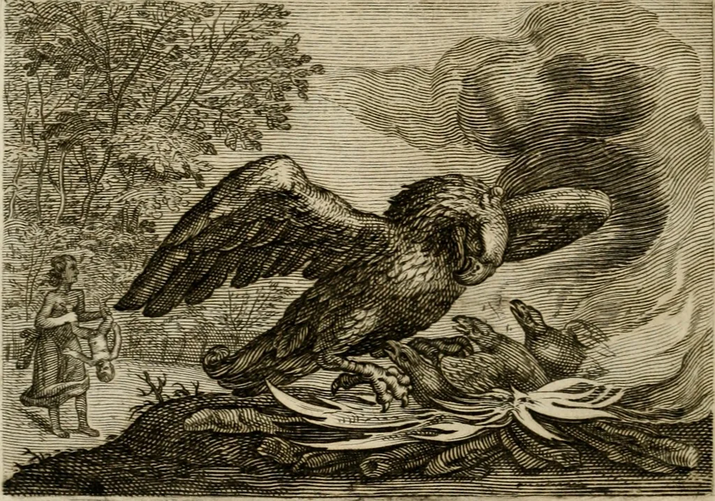 An illustration from Emblemata Florentii Schoonhovii I.C. Goudani, partim moralia, partim etiam civilia. Cum latiori eorundem ejusdem auctoris interpretatione. Accedunt et alia quaedam poëmatia in alijs poëmatum suorum libris non contenta, 1618, leaf 165