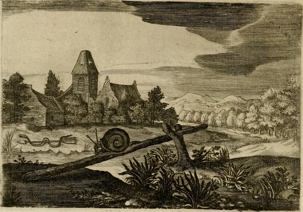 An illustration from Emblemata Florentii Schoonhovii I.C. Goudani, partim moralia, partim etiam civilia. Cum latiori eorundem ejusdem auctoris interpretatione. Accedunt et alia quaedam poëmatia in alijs poëmatum suorum libris non contenta, 1618, leaf 171