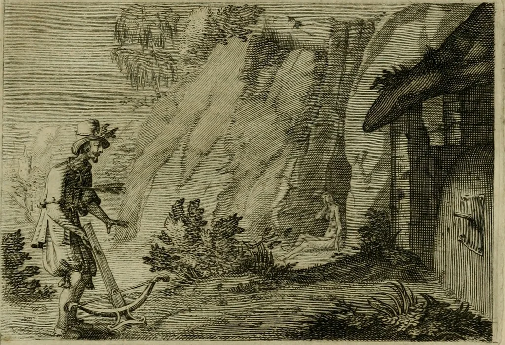 An illustration from Emblemata Florentii Schoonhovii I.C. Goudani, partim moralia, partim etiam civilia. Cum latiori eorundem ejusdem auctoris interpretatione. Accedunt et alia quaedam poëmatia in alijs poëmatum suorum libris non contenta, 1618, leaf 202