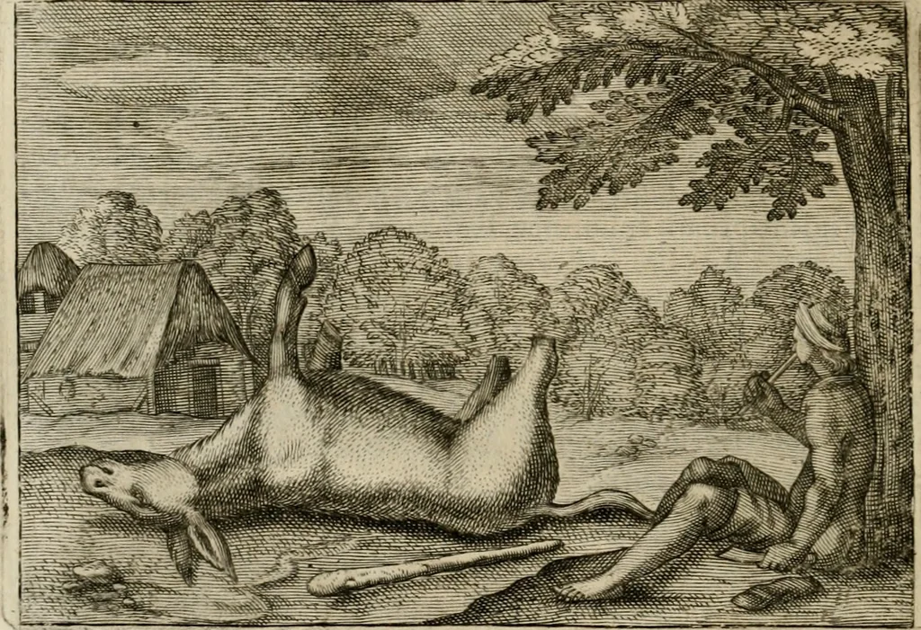 An illustration from Emblemata Florentii Schoonhovii I.C. Goudani, partim moralia, partim etiam civilia. Cum latiori eorundem ejusdem auctoris interpretatione. Accedunt et alia quaedam poëmatia in alijs poëmatum suorum libris non contenta, 1618, leaf 209