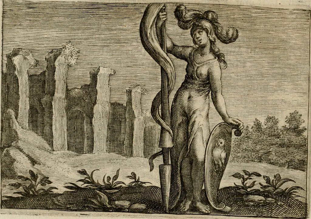 An illustration from Emblemata Florentii Schoonhovii I.C. Goudani, partim moralia, partim etiam civilia. Cum latiori eorundem ejusdem auctoris interpretatione. Accedunt et alia quaedam poëmatia in alijs poëmatum suorum libris non contenta, 1618, leaf 67