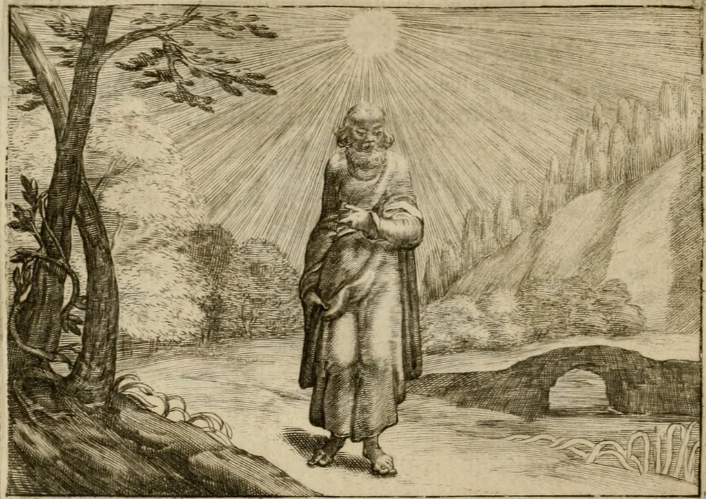 An illustration from Emblemata Florentii Schoonhovii I.C. Goudani, partim moralia, partim etiam civilia. Cum latiori eorundem ejusdem auctoris interpretatione. Accedunt et alia quaedam poëmatia in alijs poëmatum suorum libris non contenta, 1618, leaf 85