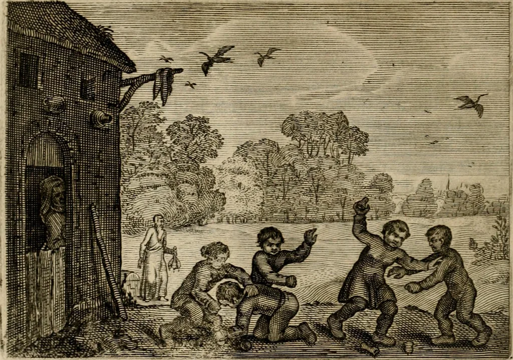 An illustration from Emblemata Florentii Schoonhovii I.C. Goudani, partim moralia, partim etiam civilia. Cum latiori eorundem ejusdem auctoris interpretatione. Accedunt et alia quaedam poëmatia in alijs poëmatum suorum libris non contenta, 1618, leaf 99