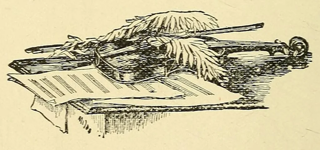An illustration from A gourd fiddle, 1904, leaf 122