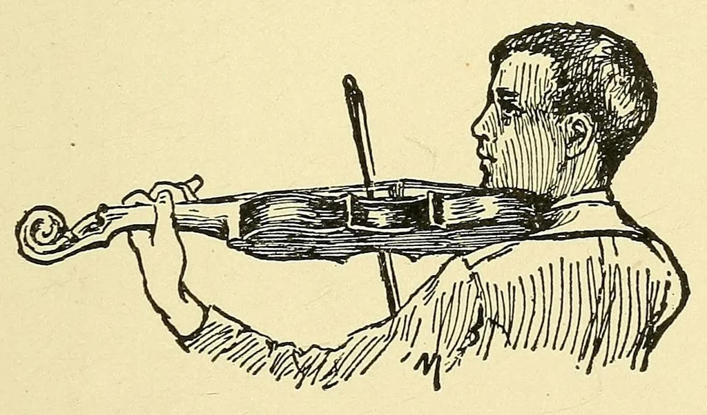 An illustration from A gourd fiddle, 1904, leaf 45