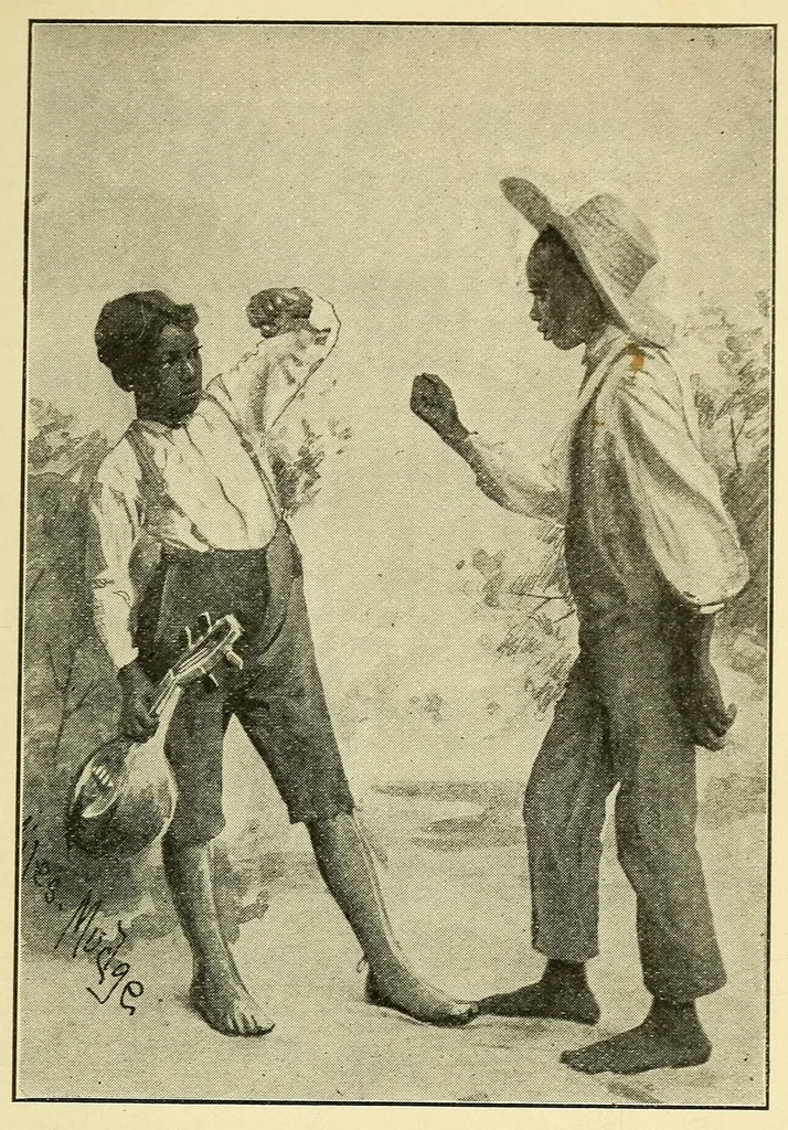 An illustration from A gourd fiddle, 1904, leaf 61