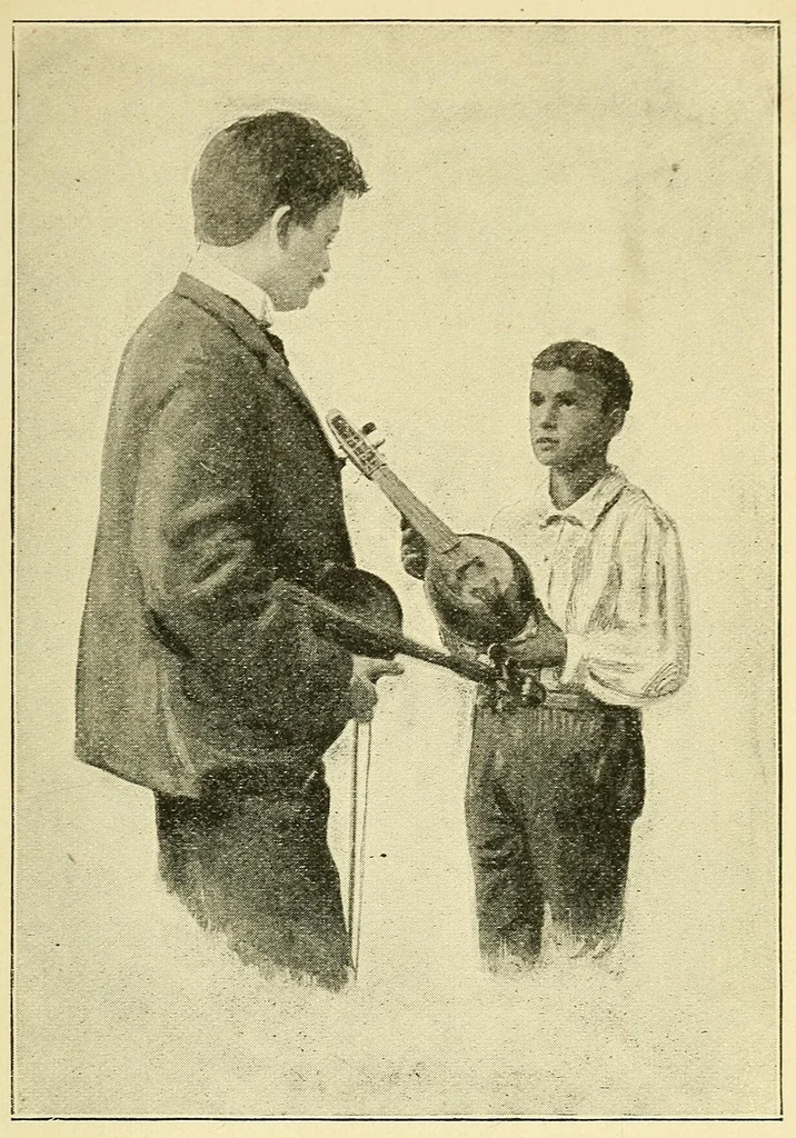 An illustration from A gourd fiddle, 1904, leaf 71