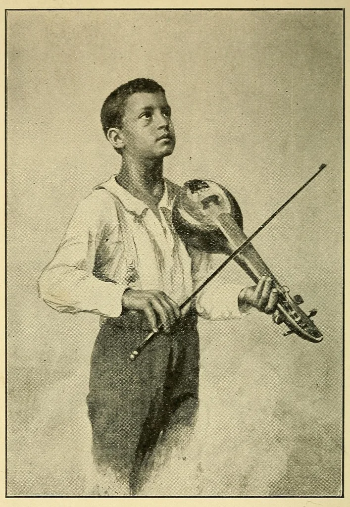 An illustration from A gourd fiddle, 1904, leaf 8