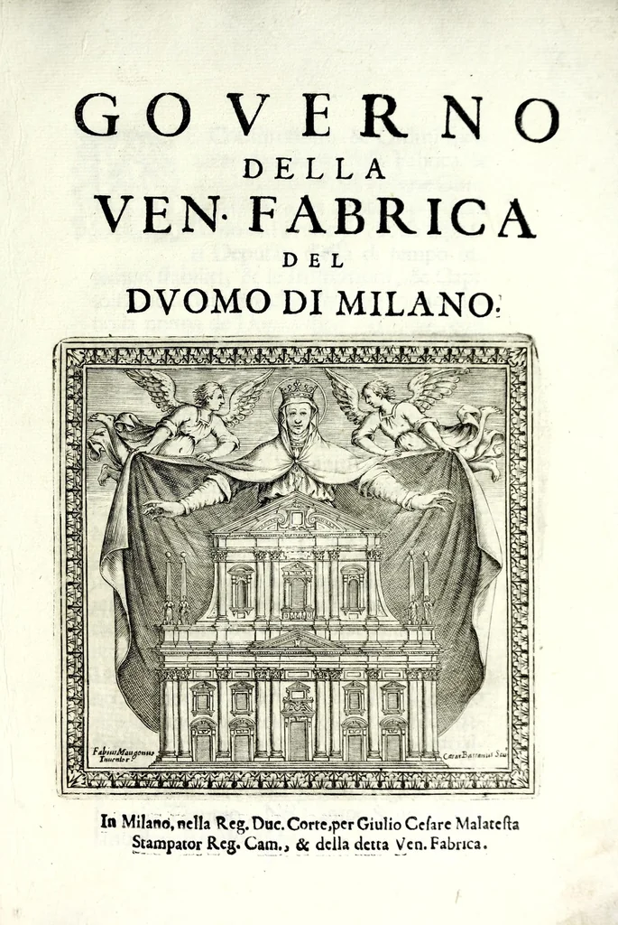 An illustration from Governo della ven. Fabrica del Duomo di Milano, 1662, leaf 3