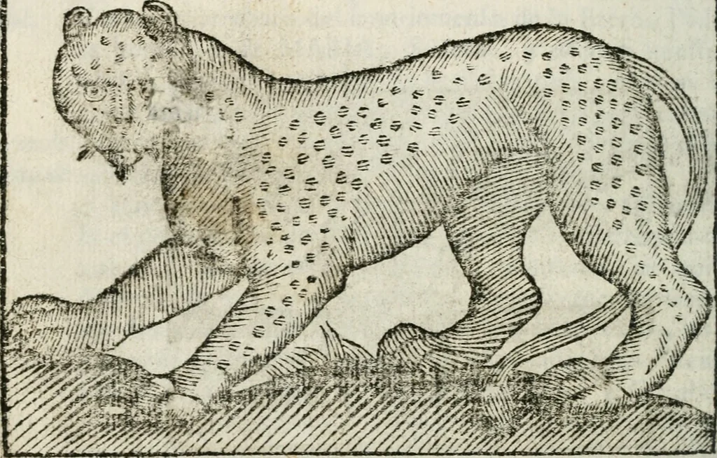 An illustration from Govierno general, moral, y politico : hallado en las fieras, y animales sylvestres : sacado de sus naturales virtudes, y propiedades, con particular tabla para sermones varios de tiempo, y de Santos, 1696, leaf 169