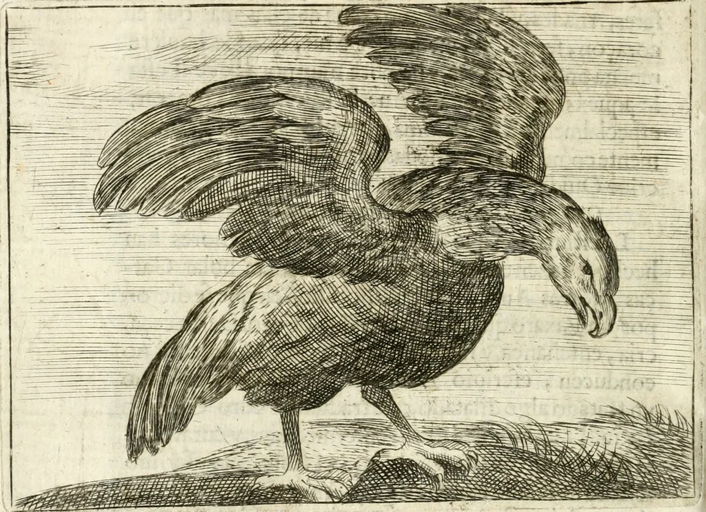 An illustration from Govierno general, moral, y politico : hallado en las aves mas generosas y nobles : sacado de sus naturales virtudes y propiedades, 1683, leaf 281
