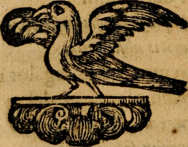 An illustration from Govierno general, moral, y politico. : Hallado en las aves mas generosas, y nobles. Sacado de sus naturales virtudes, y propriedades. Con qvarto tablas diferentes; es la vna para sermones varios de tiempo, y de Santos., 1696, leaf 167