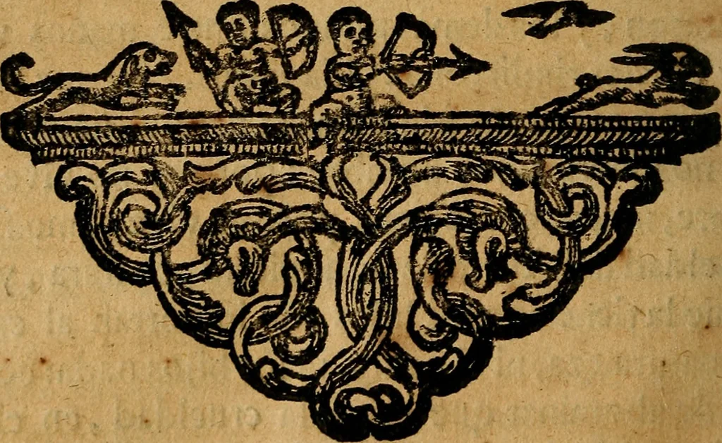 An illustration from Govierno general, moral, y politico. : Hallado en las aves mas generosas, y nobles. Sacado de sus naturales virtudes, y propriedades. Con qvarto tablas diferentes; es la vna para sermones varios de tiempo, y de Santos., 1696, leaf 347