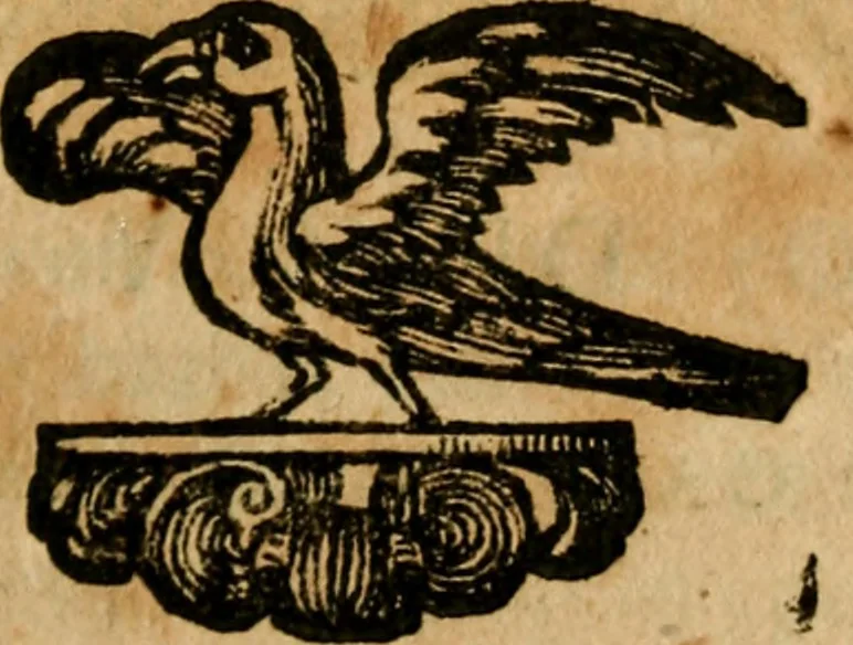 An illustration from Govierno general, moral, y politico. : Hallado en las aves mas generosas, y nobles. Sacado de sus naturales virtudes, y propriedades. Con qvarto tablas diferentes; es la vna para sermones varios de tiempo, y de Santos., 1696, leaf 380