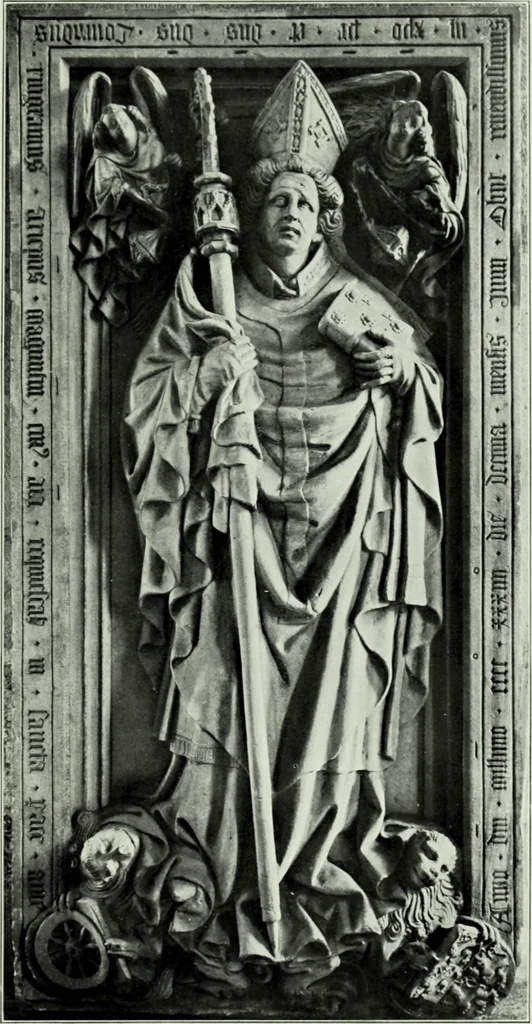 An illustration from Grabdenkmáler im Maingebiet vom anfang des XIV. jahrhunderts bis z um eintritt der renaissance, 1907, leaf 112