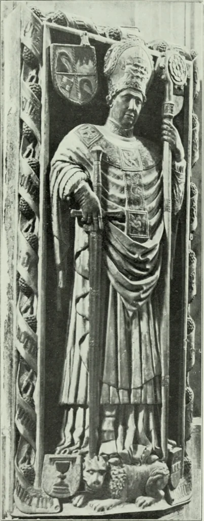 An illustration from Grabdenkmáler im Maingebiet vom anfang des XIV. jahrhunderts bis z um eintritt der renaissance, 1907, leaf 116