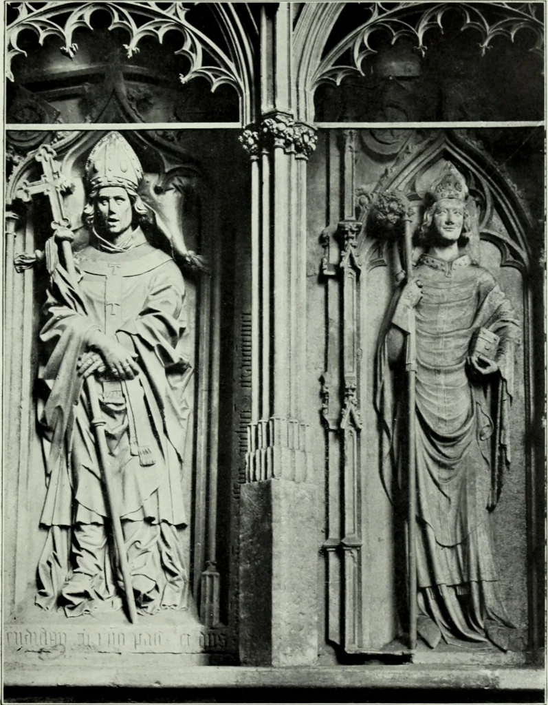 An illustration from Grabdenkmáler im Maingebiet vom anfang des XIV. jahrhunderts bis z um eintritt der renaissance, 1907, leaf 120