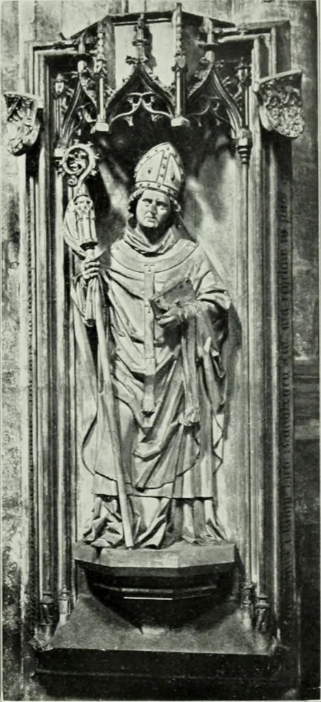 An illustration from Grabdenkmáler im Maingebiet vom anfang des XIV. jahrhunderts bis z um eintritt der renaissance, 1907, leaf 122