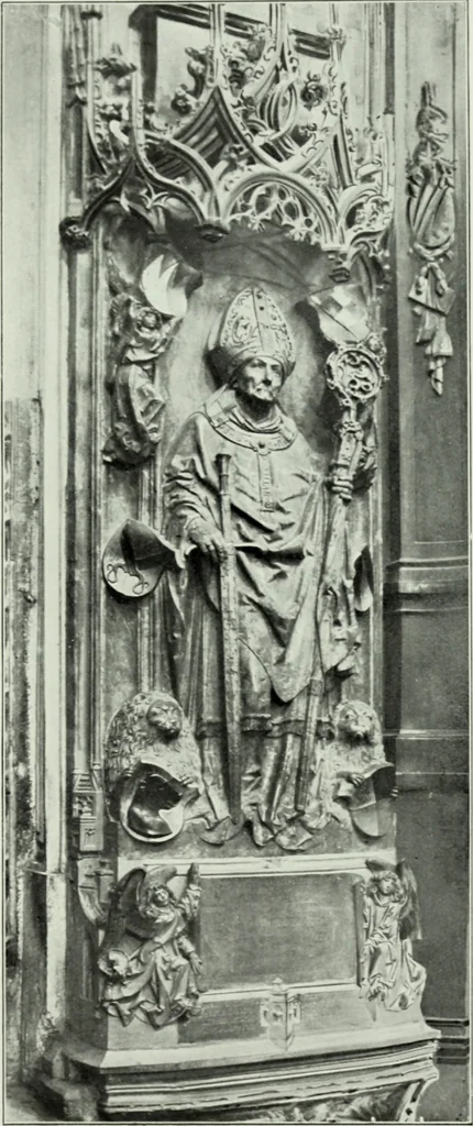 An illustration from Grabdenkmáler im Maingebiet vom anfang des XIV. jahrhunderts bis z um eintritt der renaissance, 1907, leaf 126