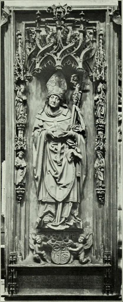 An illustration from Grabdenkmáler im Maingebiet vom anfang des XIV. jahrhunderts bis z um eintritt der renaissance, 1907, leaf 128