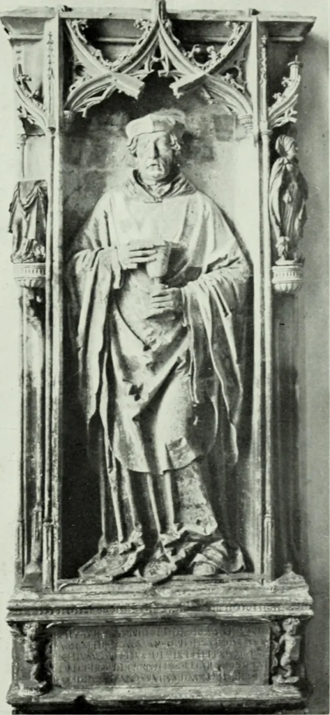 An illustration from Grabdenkmáler im Maingebiet vom anfang des XIV. jahrhunderts bis z um eintritt der renaissance, 1907, leaf 132