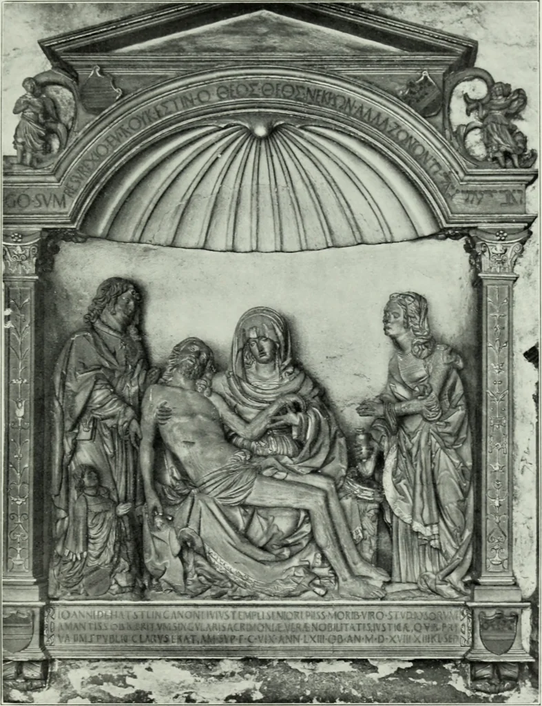 An illustration from Grabdenkmáler im Maingebiet vom anfang des XIV. jahrhunderts bis z um eintritt der renaissance, 1907, leaf 134