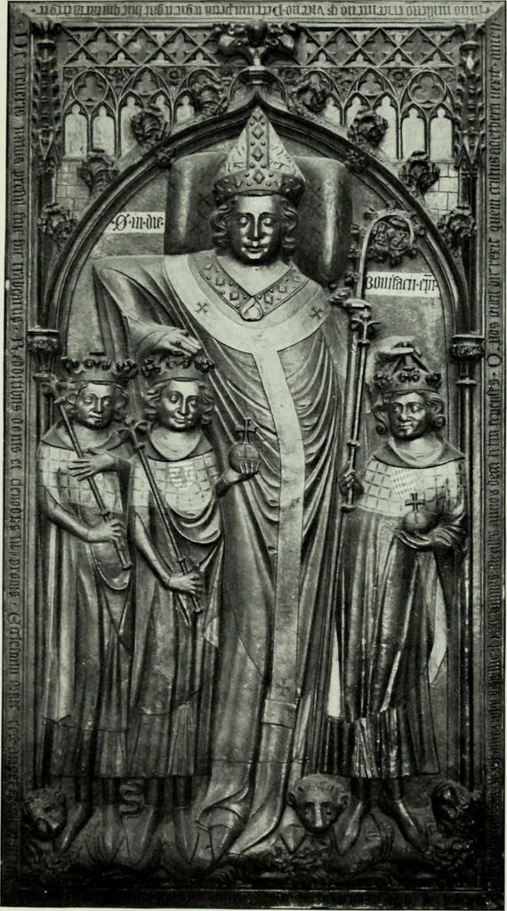 An illustration from Grabdenkmáler im Maingebiet vom anfang des XIV. jahrhunderts bis z um eintritt der renaissance, 1907, leaf 96