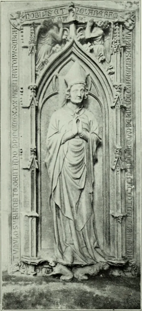 An illustration from Grabdenkmáler im Maingebiet vom anfang des XIV. jahrhunderts bis z um eintritt der renaissance, 1907, leaf 98