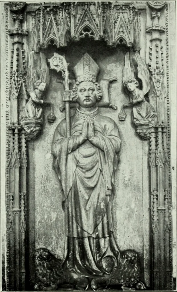 An illustration from Grabdenkmáler im Maingebiet vom anfang des XIV. jahrhunderts bis z um eintritt der renaissance, 1907, leaf 98