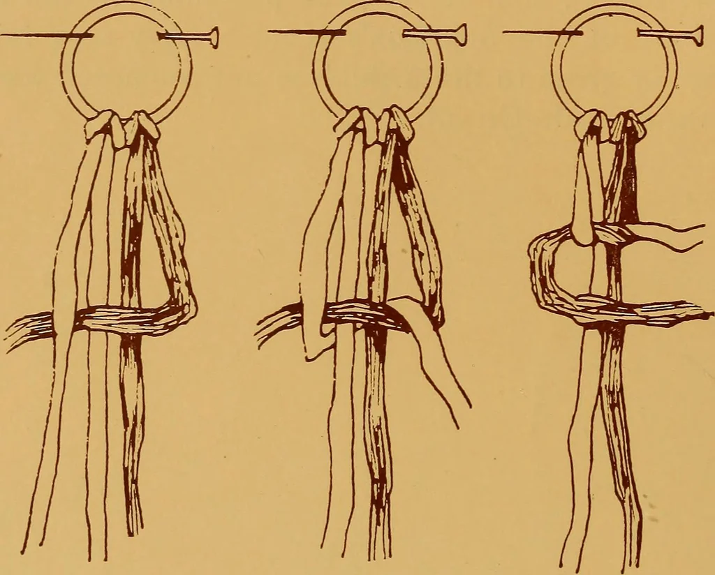 An illustration from A graded course in cord, raffia, lacer work and sewing for elementary schools, 1913, leaf 123