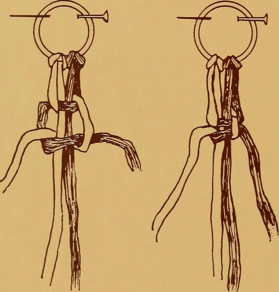 An illustration from A graded course in cord, raffia, lacer work and sewing for elementary schools, 1913, leaf 123