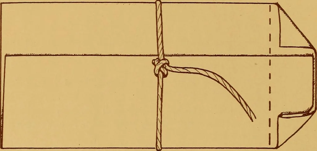 An illustration from A graded course in cord, raffia, lacer work and sewing for elementary schools, 1913, leaf 177