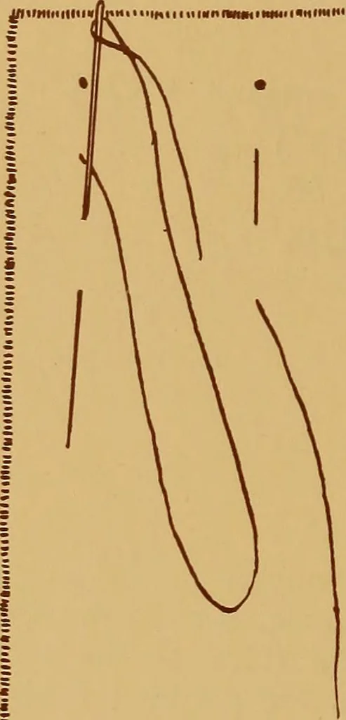 An illustration from A graded course in cord, raffia, lacer work and sewing for elementary schools, 1913, leaf 237