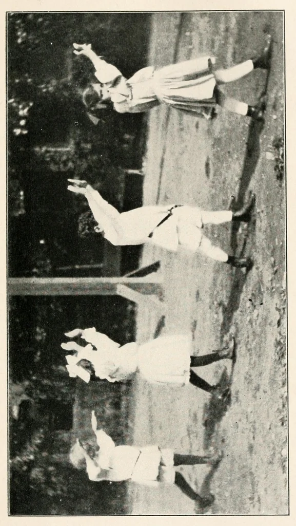 An illustration from Graded games and rhythmic exercises for primary schools : (for the school room and playground), 1907, leaf 123