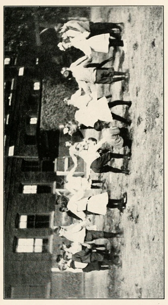 An illustration from Graded games and rhythmic exercises for primary schools : (for the school room and playground), 1907, leaf 53