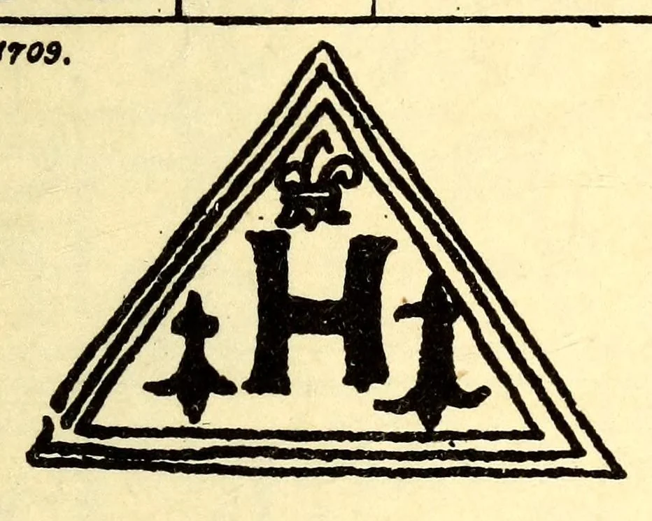 An illustration from Graesse-Jaenicke : Guide de l'amateur de porcelaines et de faïences (y compris grès et terres-cuites); collection complète des marques de porcelaines et de faïences connues jusqu'à présent, 1906, leaf 99