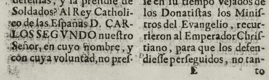 An illustration from Oracion funebre, que dixo el doctor D. Ysidro Sariñan, y Cuenca, Chantre de la Santa Iglesia Metropolitana de Mexico, Cathedratico de Prima de Sagrada Escritura en la Real Universidad ... El dia 20. de Março de 1681 ... En las Exequias de veinte y un Religiosos de la Regular Observancia del Seraphico P. S. Francisco, que murieron à manos de los Indios Apostatas de la Nueva-Mexico, en diez de Agosto del Año de 1680 ..., 1681, leaf 32